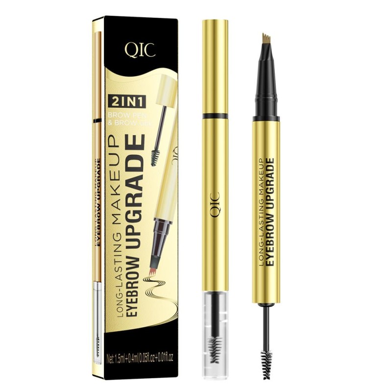 Liquid Brow Pencil Supplier - 2 in 1 Waterproof Brow Pencil
