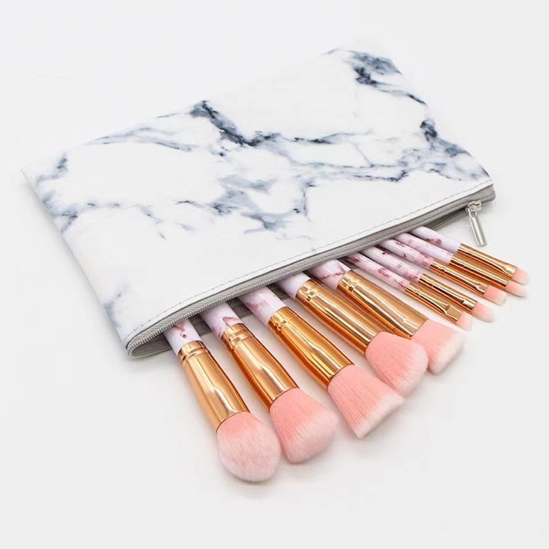 Makeup Brush Set Manufacturer - 10 Piece Marble Set