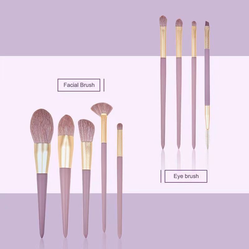 Makeup Brush Set Supplier - 9 Piece Wooden Handle Set