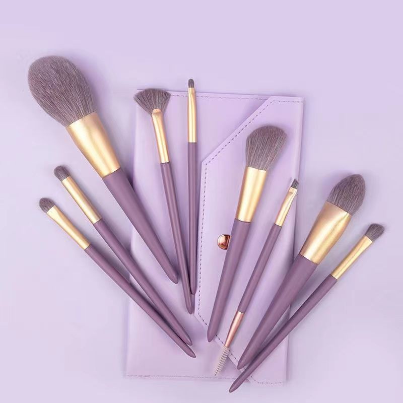 Makeup Brush Set Supplier - 9 Piece Wooden Handle Set