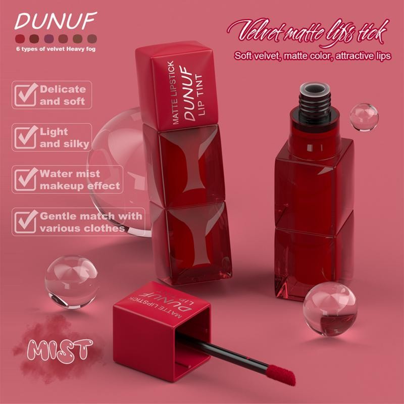 Lip Gloss Supplier - 6 Color Velvet Matte Gloss