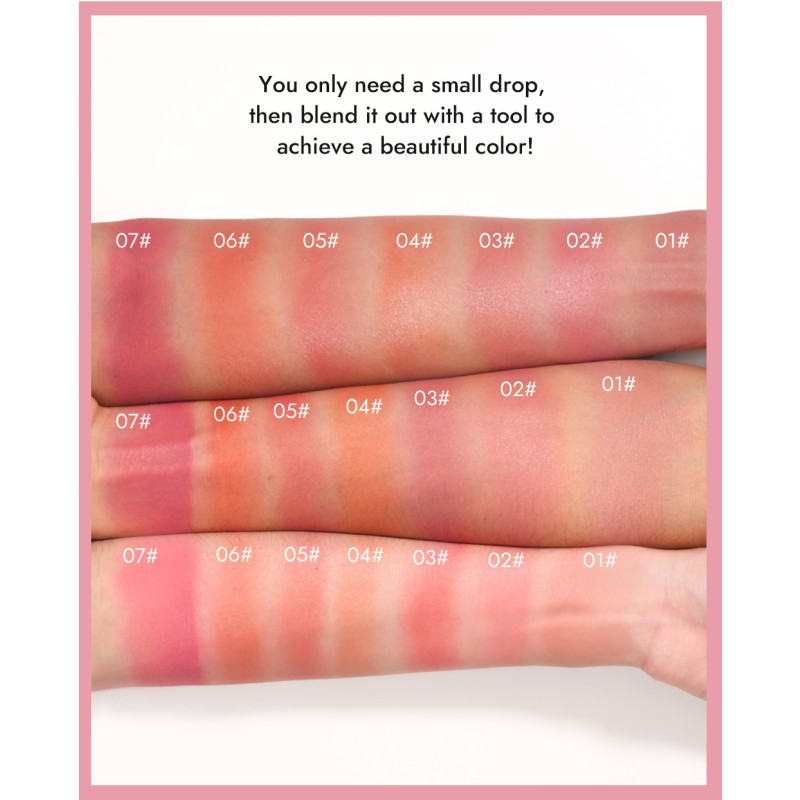 Liquid Blush Factory - 7 Color Dropper Liquid Blush