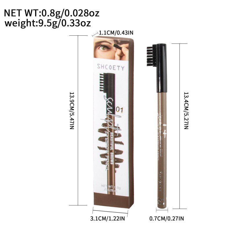 Wooden Brow Pencil Factory - 6 Color Natural Brow Pencil