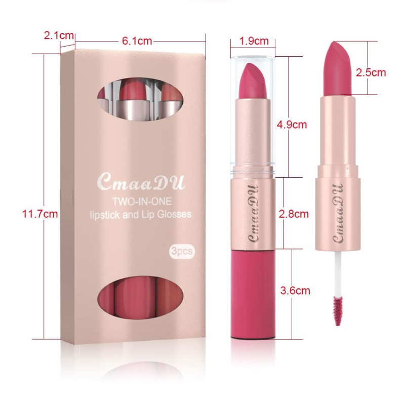 Lipstick Set Manufacturer - 3 Pack 2 in 1 Lip Set