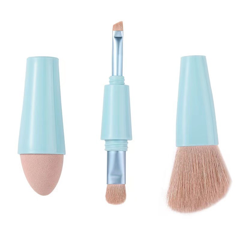 Makeup Brush Manufacturer - 4 in 1 Portable Brush Set