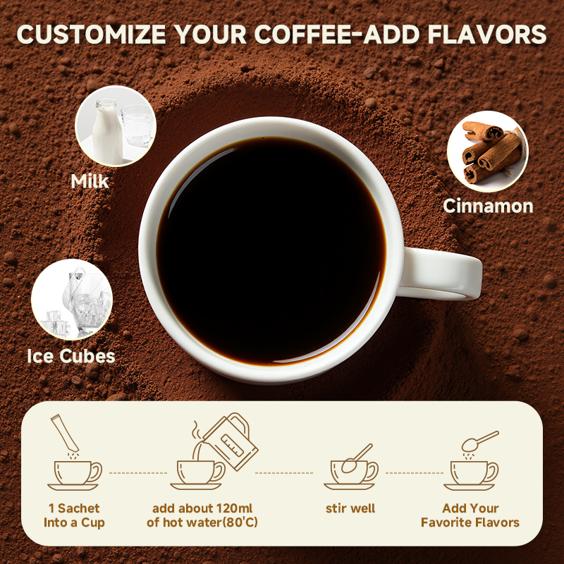 TBG Wholesale Instant Ganoderma Coffee Manufacturer - Private Label Natural Herbs Slimming Coffee Bitter Taste Box for Weight Management