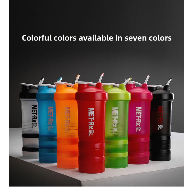 Gym Shaker Bottle Manufacturer - OEM/ODM Private Label Leakproof Sports Drink Mixer with Two Protein Containers