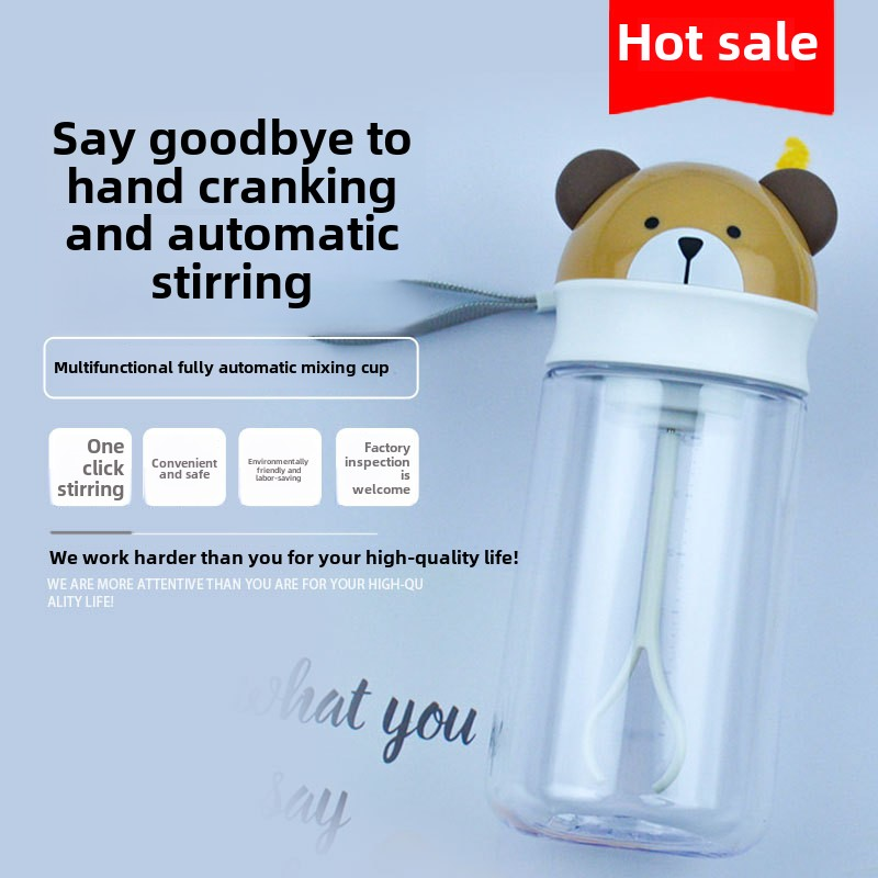 Fully Electric Space Bear Cup Manufacturer - OEM/ODM Private Label Automatic Powder Shaker High-Temperature Resistant for Meal Replacement