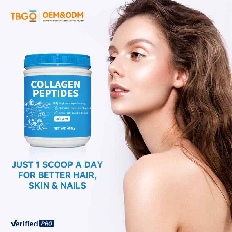 Wholesale Bovine Collagen Peptides Powder Manufacturer - 450g Supplement for Skin Hair Nail Joint Support