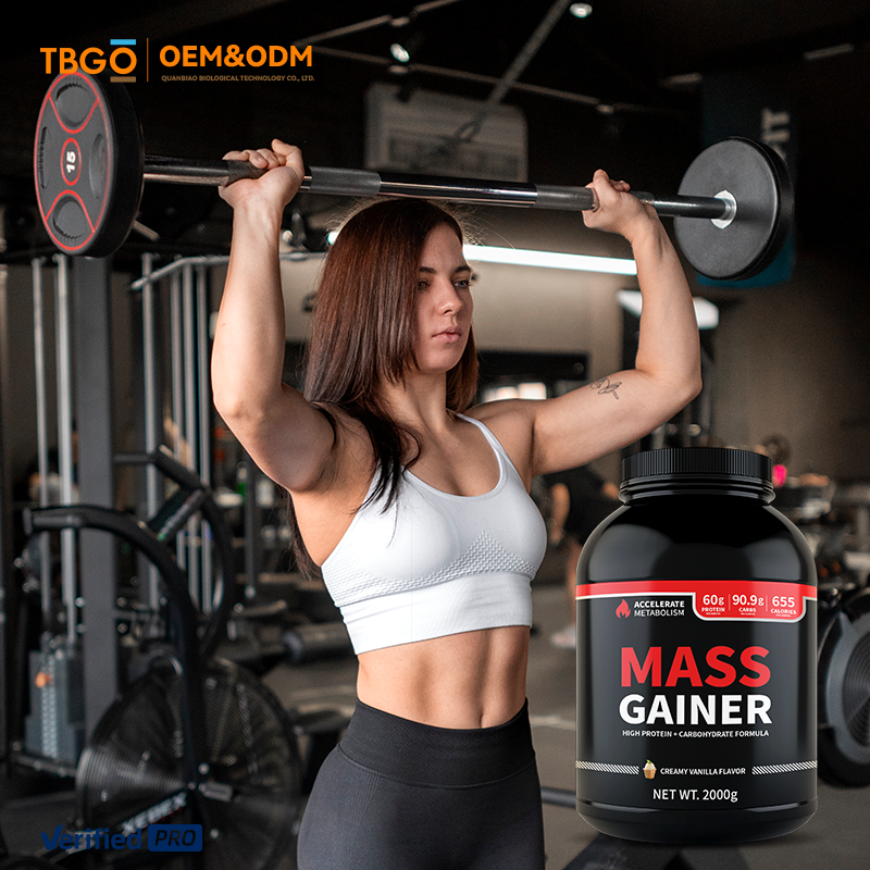 2025 TBG OEM High-Calorie Mass Gainer Manufacturer - 2LB Bulk 6-in-1 Protein with Whey Protein Concentrate Isolate Hydrolysate Creamy Vanilla