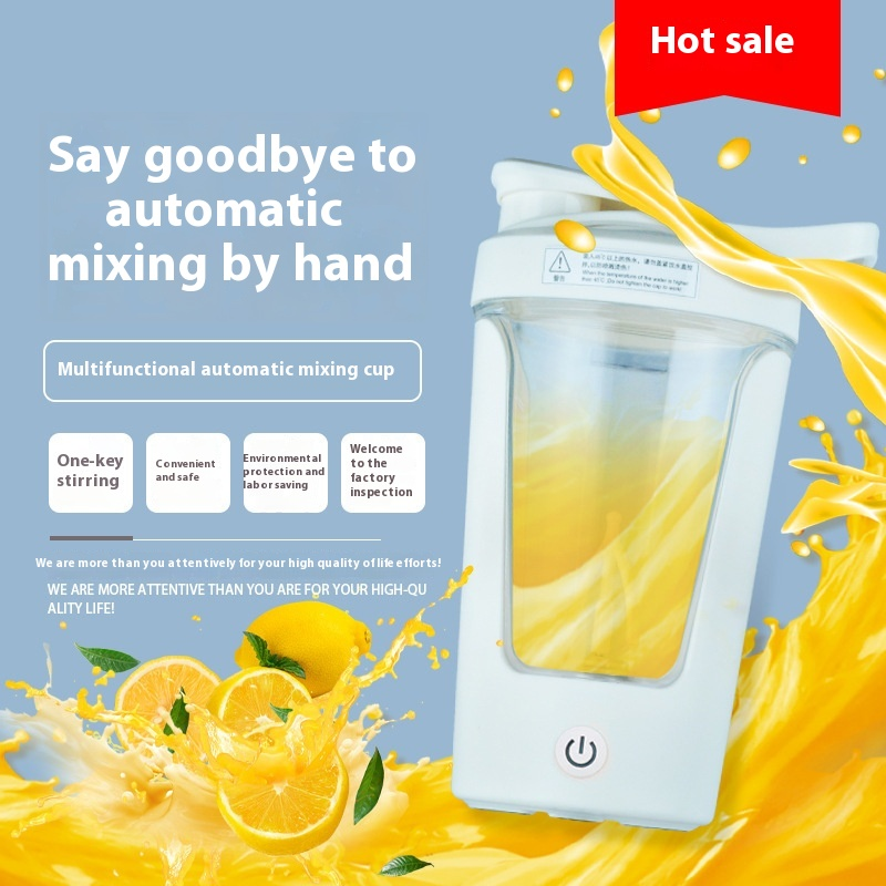 Upgraded Rechargeable Anti-Fall Electric Cup Manufacturer - OEM/ODM Private Label Automatic Stirring Cup Temperature Resistant for Coffee Fitness Party