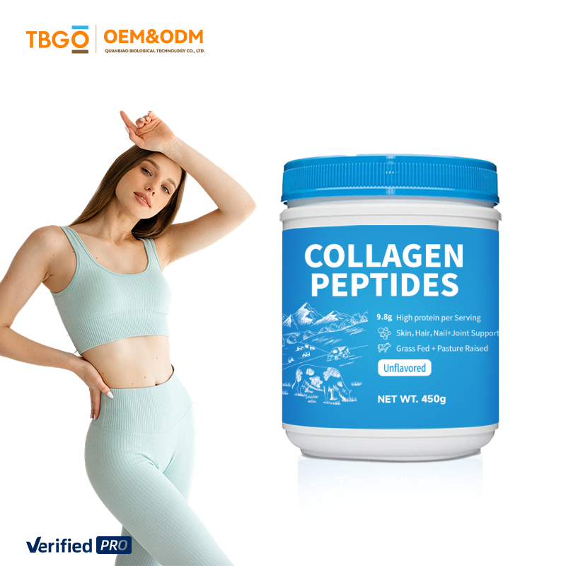 Wholesale Bovine Collagen Peptides Powder Manufacturer - 450g Supplement for Skin Hair Nail Joint Support