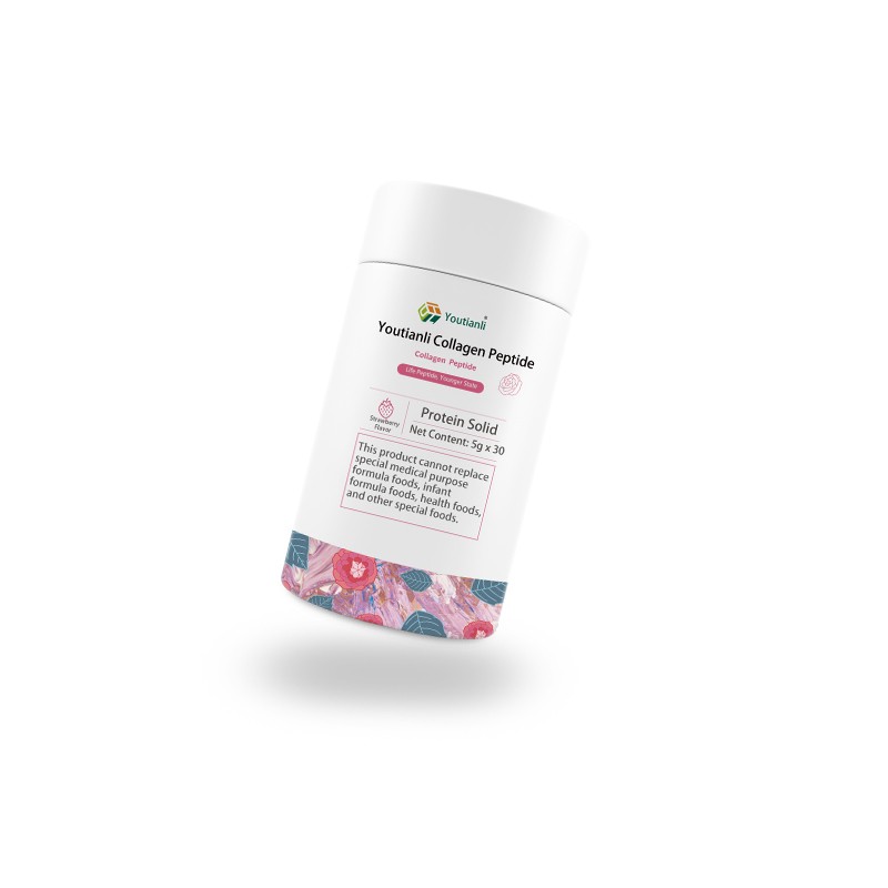 TBG Fish Collagen Peptide Powder Manufacturer - Private Label Vitamin C Supplement with Fruit Seed Shell Extracts Can Packaging