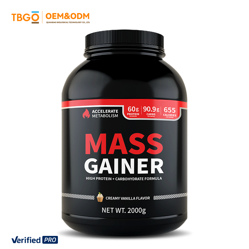 2025 TBG OEM High-Calorie Mass Gainer Manufacturer - 2LB Bulk 6-in-1 Protein with Whey Protein Concentrate Isolate Hydrolysate Creamy Vanilla
