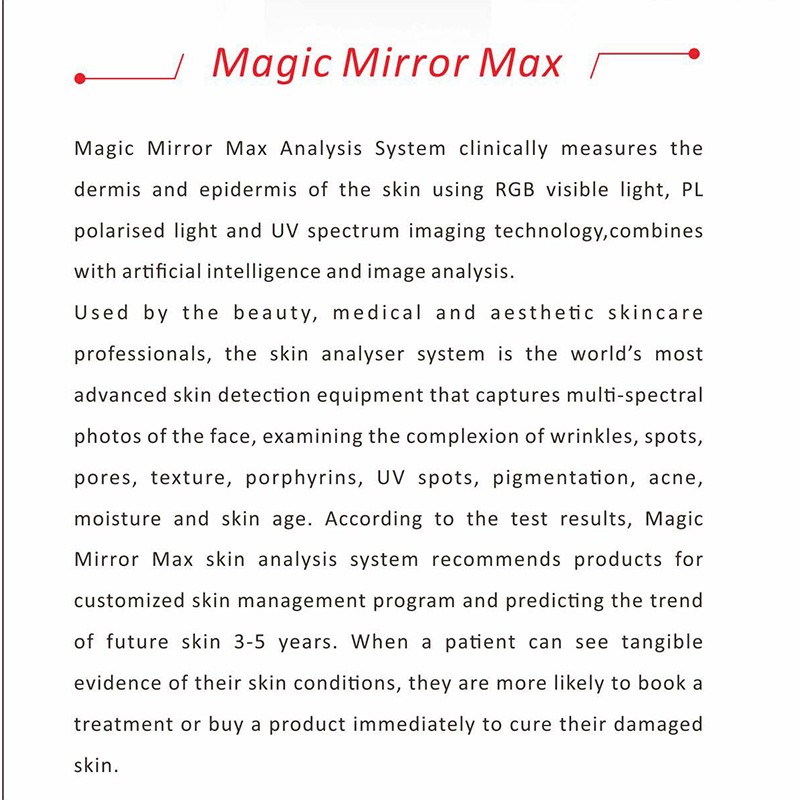 Smart Skin Analyzer Supplier - 3D Facial Scan Diagnostic