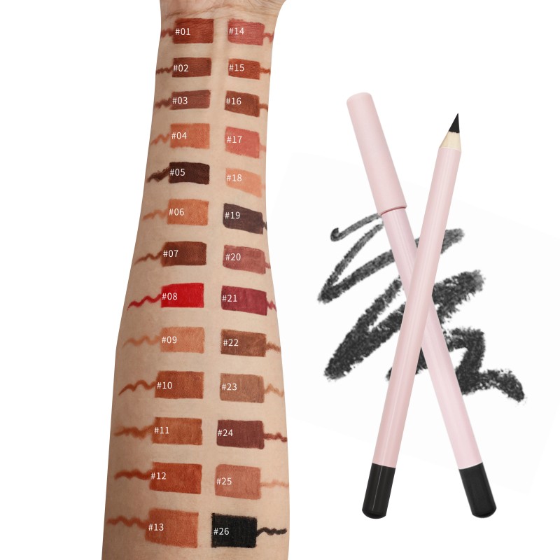 Lip Pencil Manufacturer - Custom Logo Wooden Vegan Lip Liner