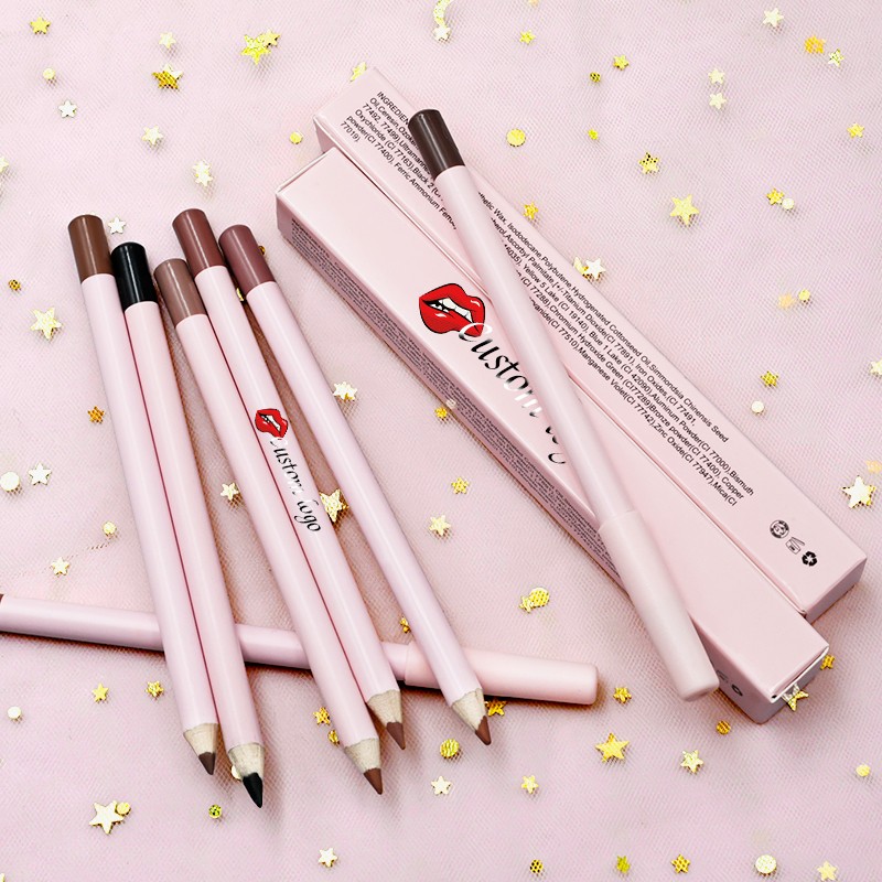 Lip Pencil Manufacturer - Custom Logo Wooden Vegan Lip Liner