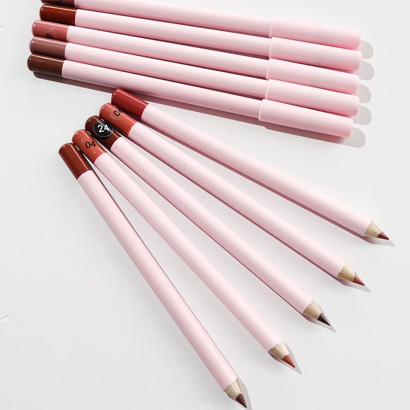 Lip Pencil Manufacturer - Custom Logo Wooden Vegan Lip Liner