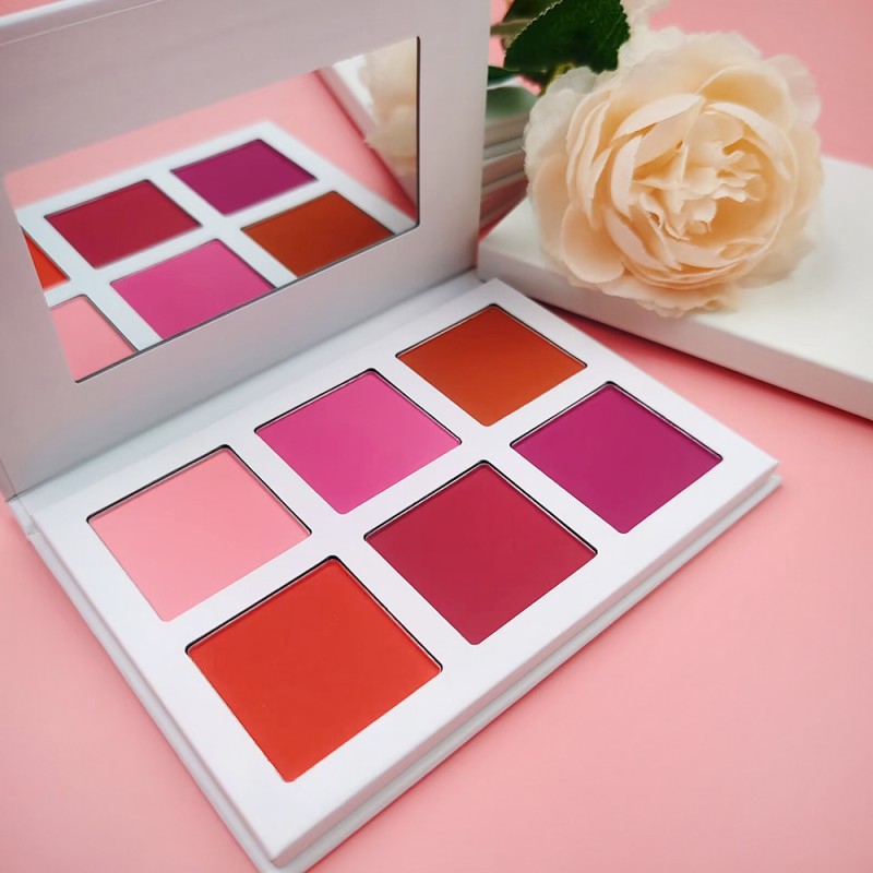 Powder Blush Palette Supplier - 6 Color High Pigmented Pressed Powder