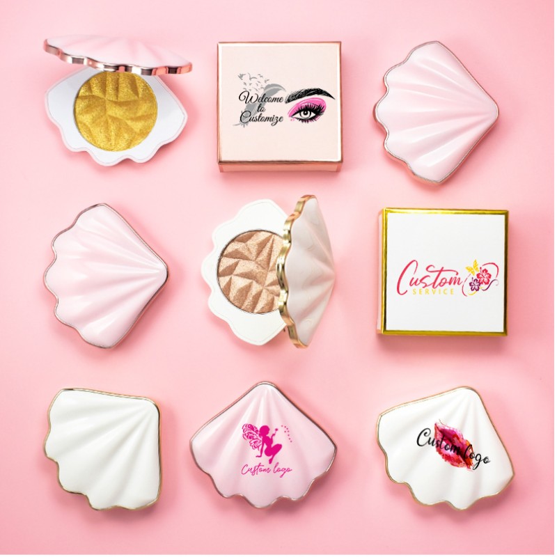 Highlighter Palette Supplier - Shimmer Pressed Powder Shell Pink