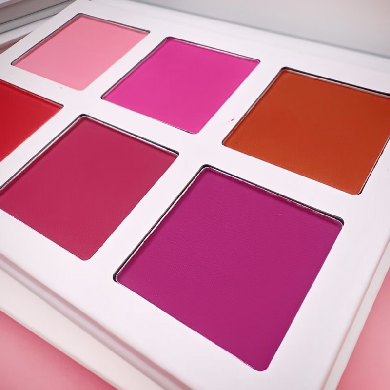 Powder Blush Palette Supplier - 6 Color High Pigmented Pressed Powder