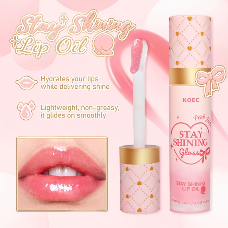 Lip Oil Set Factory - Peach Scent Deep Moisturizing