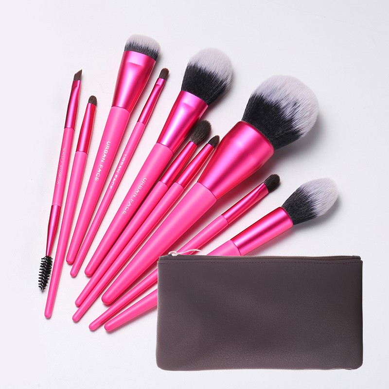 Makeup Brush Kit Supplier - 10 Piece Pink Custom