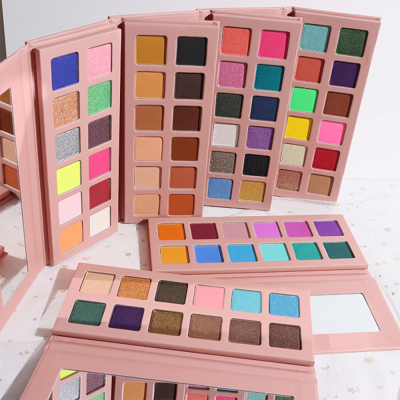 Eyeshadow Palette Factory - 12 Color Square Nude Vegan Glitter