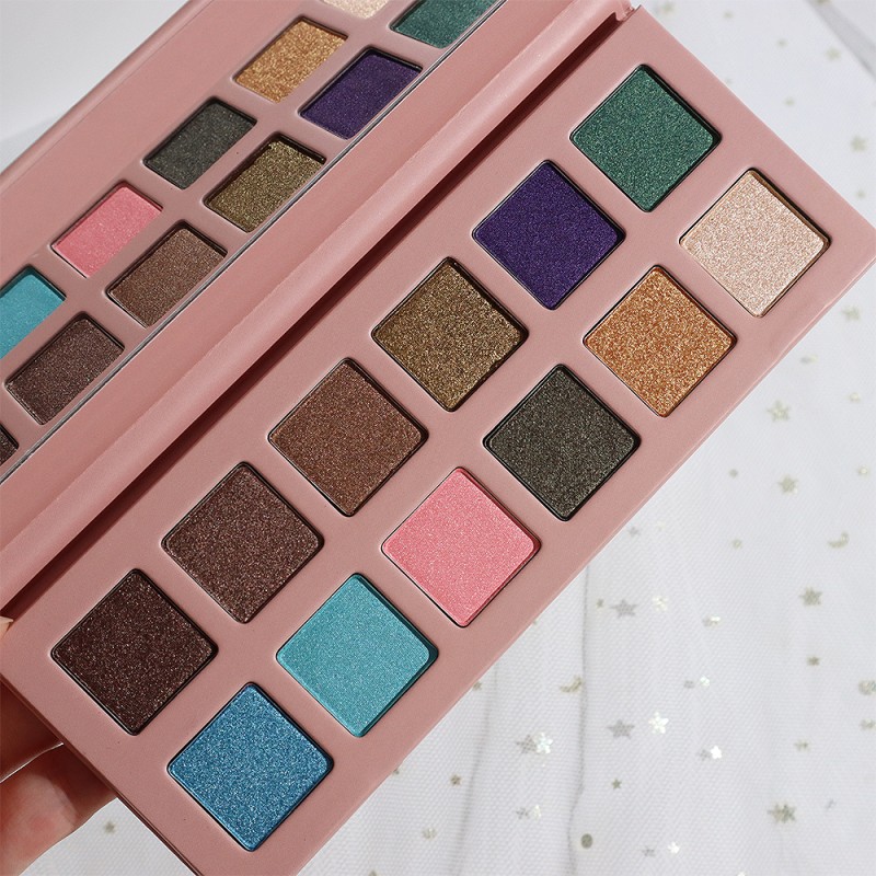 Eyeshadow Palette Factory - 12 Color Square Nude Vegan Glitter