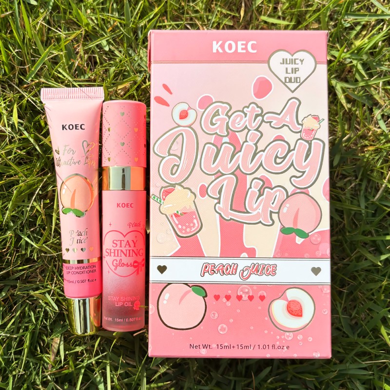 Lip Oil Set Factory - Peach Scent Deep Moisturizing