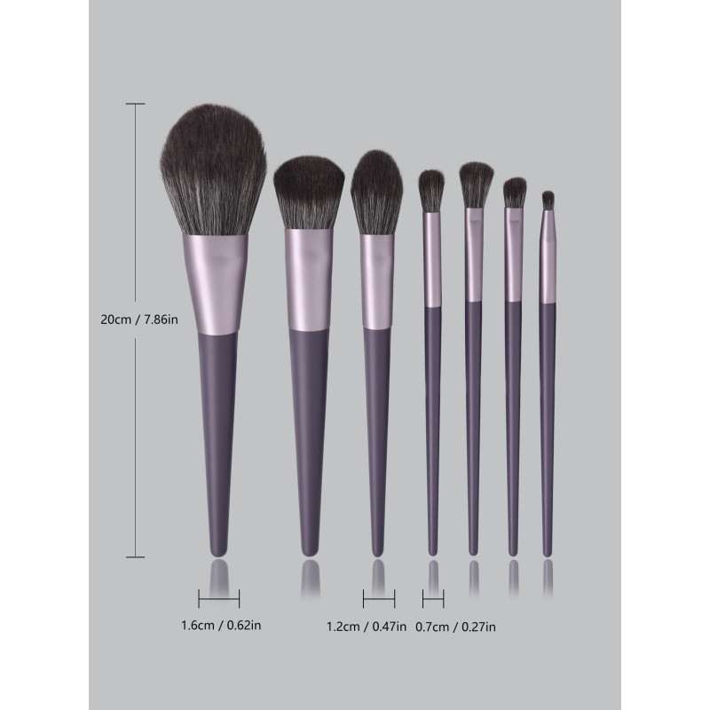 Makeup Brush Set Manufacturer - 7 Piece Professional Purple