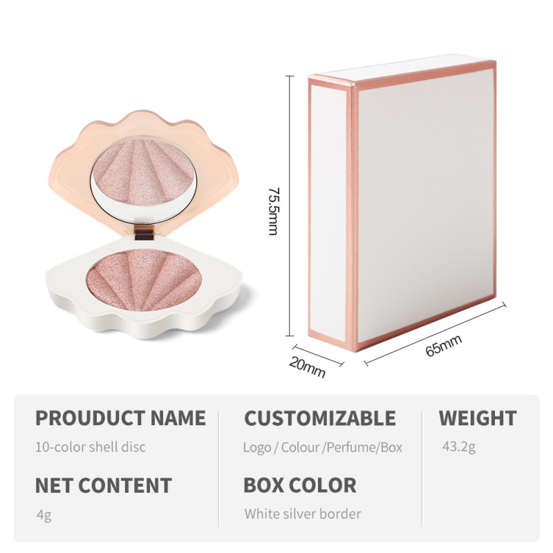 Highlighter Palette Supplier - Shimmer Pressed Powder Shell Pink