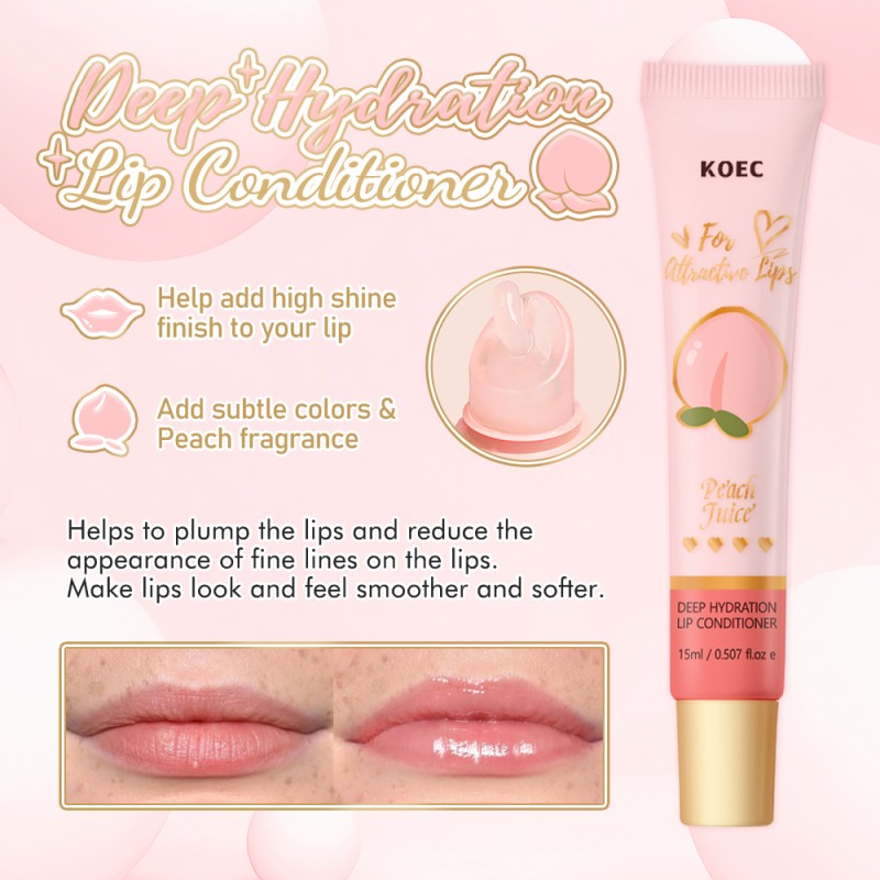 Lip Oil Set Factory - Peach Scent Deep Moisturizing