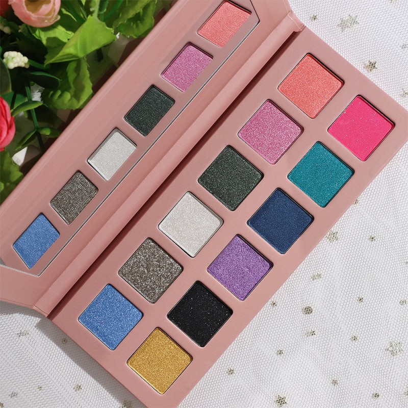 Eyeshadow Palette Factory - 12 Color Square Nude Vegan Glitter
