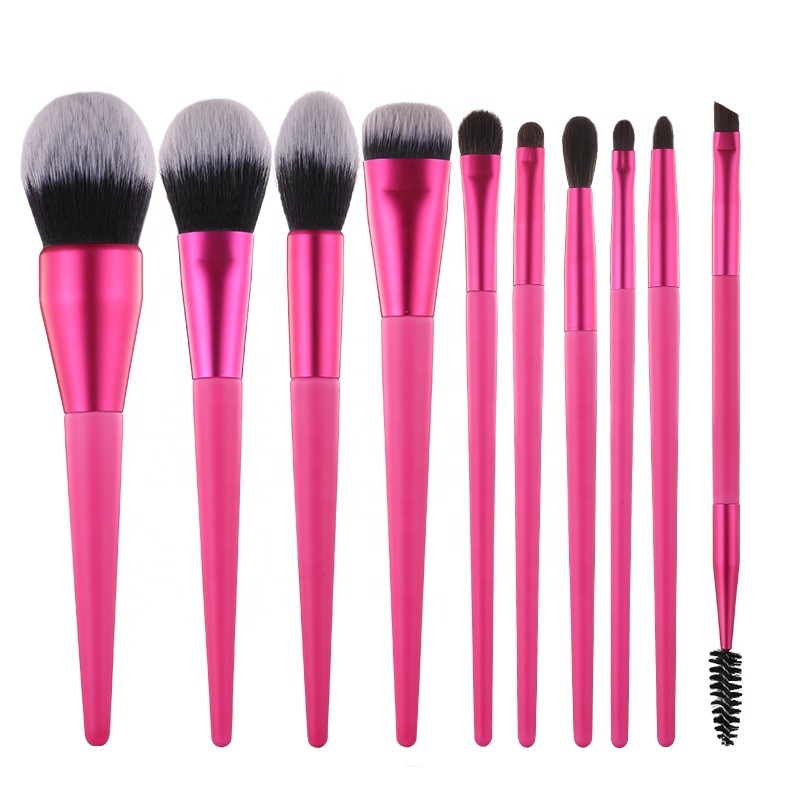 Makeup Brush Kit Supplier - 10 Piece Pink Custom