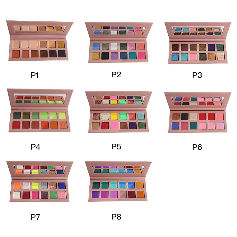 Eyeshadow Palette Factory - 12 Color Square Nude Vegan Glitter
