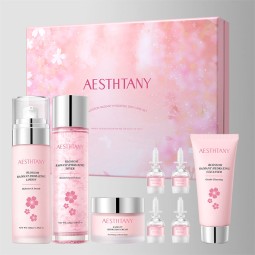 Sakura Skincare Kit Supplier - 8 Piece Hydrating Brightening Set