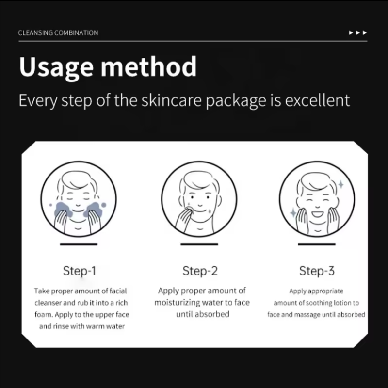 Men's Skincare Set Factory - 3 Step Water Oil Balance