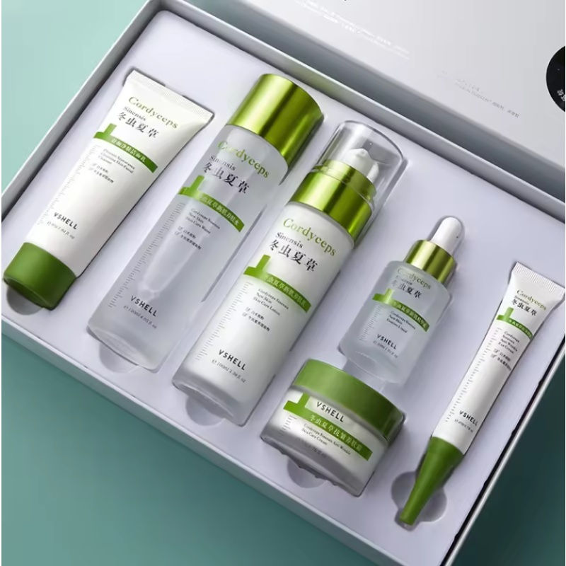 Cordyceps Skincare Supplier - 6pcs Serum Toner Lotion Set