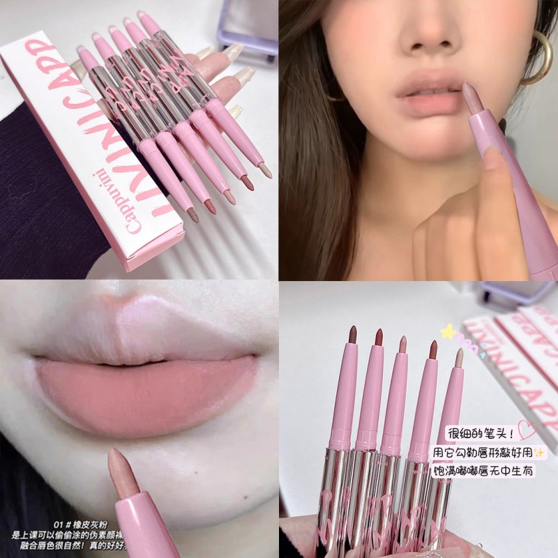 Lipliner Pen OEM - Double Head Low Saturation Outline Lip Shape ODM Service
