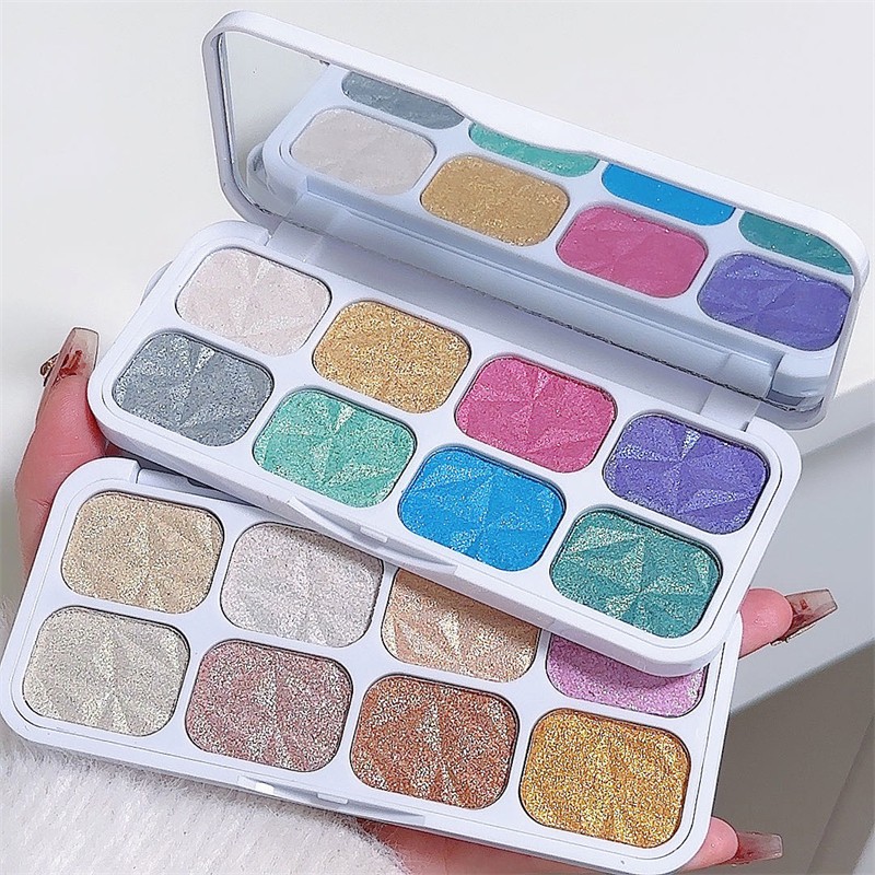 Face Highlighter Palette Manufacturer - 8 Color Long Lasting Shine Shadow Box