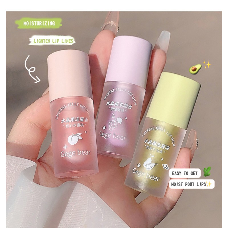 Crystal Lip Gloss Factory - Bear Shape Jelly Hydrating Transparent Fade Lines