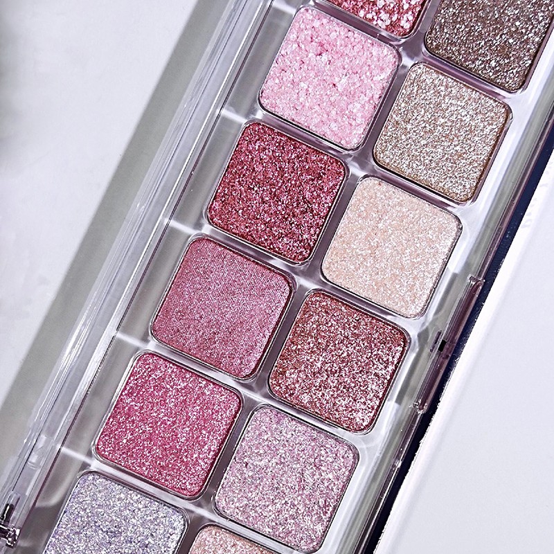 Eye Shadow Palette Wholesale - 12 Color Black Dark Glitter Makeup Pallet