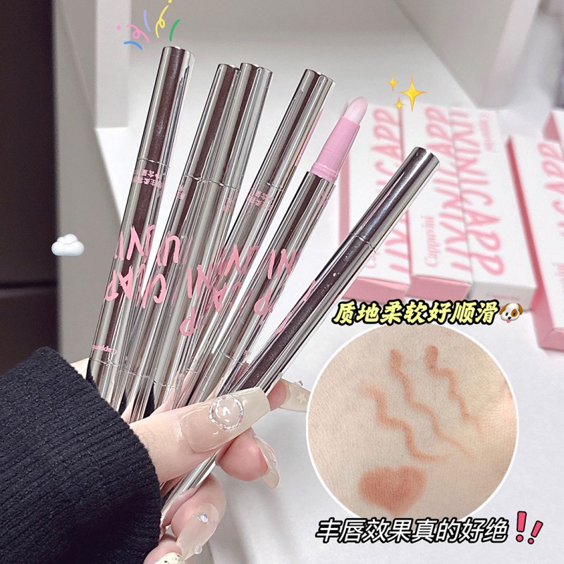 Lipliner Pen OEM - Double Head Low Saturation Outline Lip Shape ODM Service