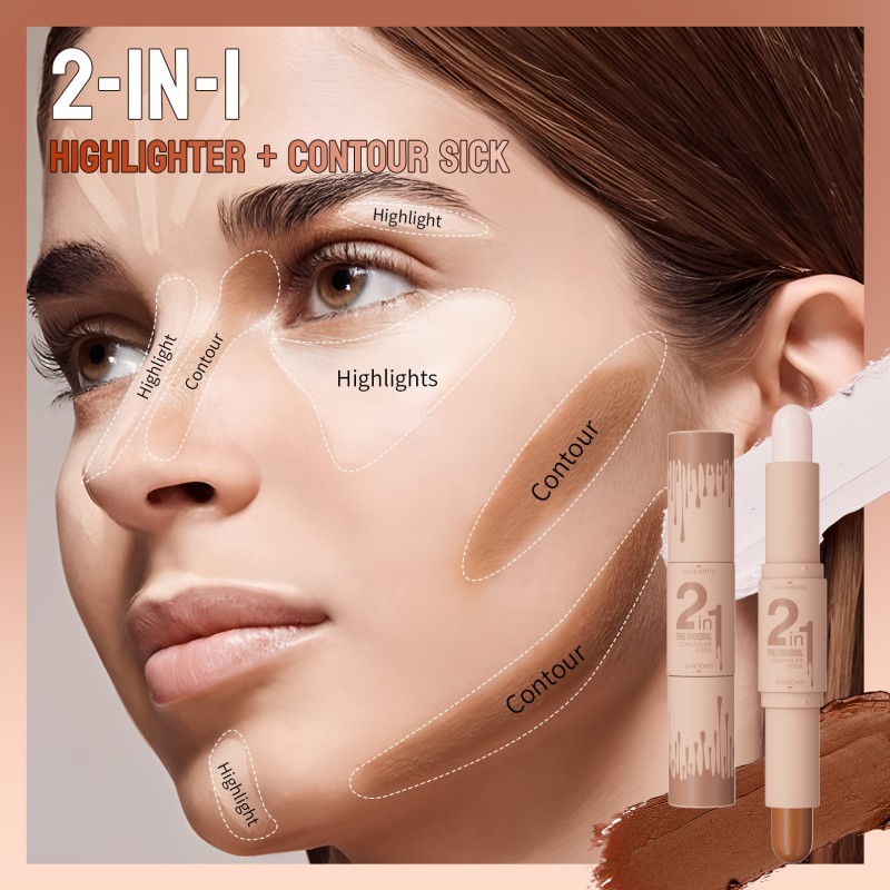 Contour Stick Manufacturer - Double Head Smoothing Cream Bronzer Highlighter