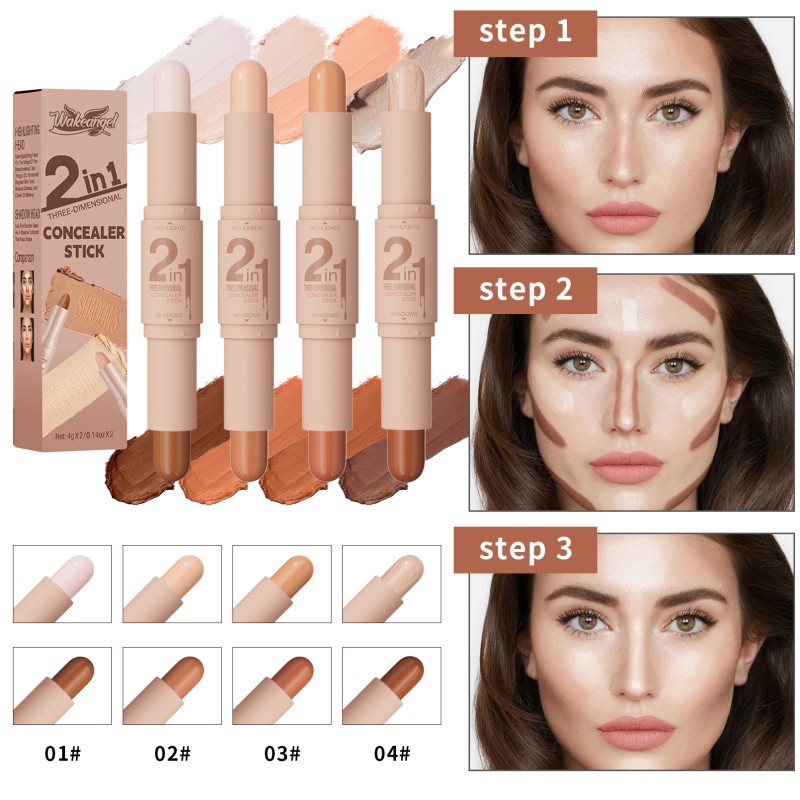 Contour Stick Manufacturer - Double Head Smoothing Cream Bronzer Highlighter