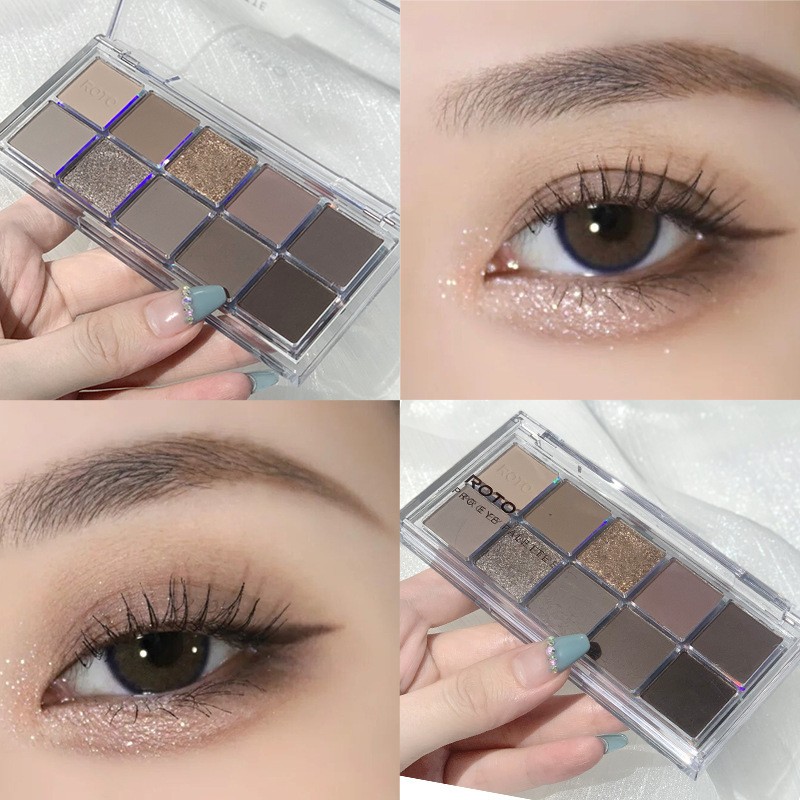 Eye Shadow Palette Manufacturer - 10 Color Earth Blue Matte Pearl Live Stream