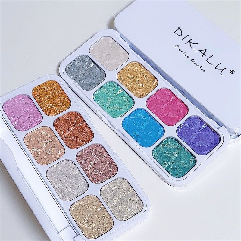 Face Highlighter Palette Manufacturer - 8 Color Long Lasting Shine Shadow Box