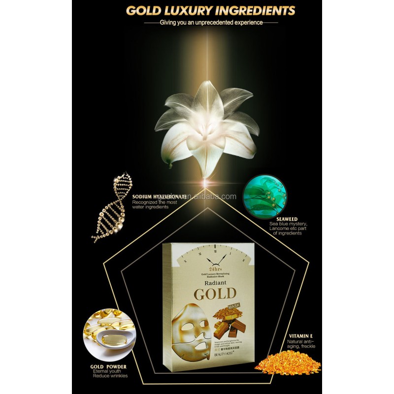 Gold Facial Mask Factory - Luxury Reduce Wrinkle Moisturizing