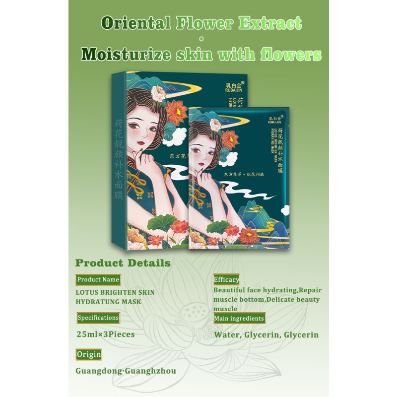 Facial Mask Manufacturer - Lotus Brightening Anti-wrinkle Firming